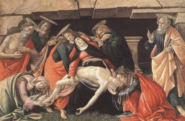 Sandro Botticelli Lament for Christ Dead,with St Jerome,St Paul and St Peter china oil painting image